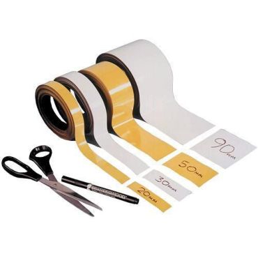 Magneettinauha Easy-Wipe valkoinen 90 mm x 10 m - Varastoihin ja hyllyihin - Helppo pyyhkiä