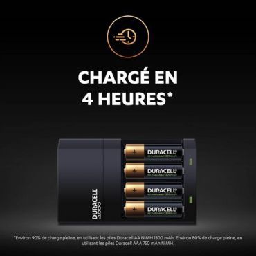 Duracell - Akkulaturi CEF14 2 AA & 2 AAA - 1.2 V - 5 vuoden takuu