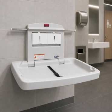 Rubbermaid - Taittuva vaipanvaihtoalusta - 55,7 x 86,2 cm - Vaakasuora - Harmaa