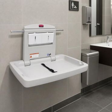Rubbermaid - Taittuva vaipanvaihtoalusta - 55,7 x 86,2 cm - Vaakasuora - Harmaa