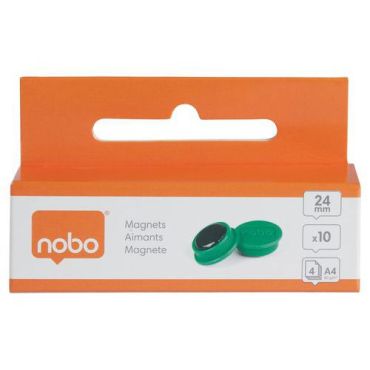 Nobo - Valkotaulumagneetti 24 mm vihreä 300 g 10 kpl