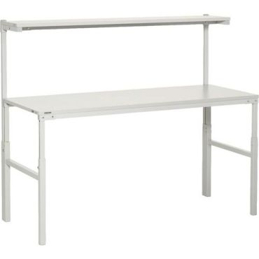 Treston - Työpöytä TPH918 180 cm - Säädettävä korkeus 65-90 cm - 300 kg kuorma - Harmaa Valkoinen