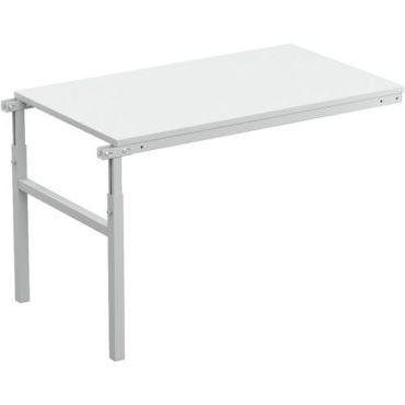 Treston - Linjapöytä TP918L 180 cm - Säädettävä korkeus 65-90 cm - Ergonominen - 150 kg kuormitus - Harmaa Valkoinen
