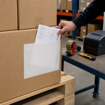 Pac List - Eco-luettelotaskut A4 taitettuna - Läpinäkyvä/Valkoinen - 228x165mm - Kierrätettävä