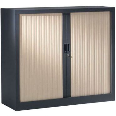 Vinco - Matala kaappi 120x100 cm antrasiitti 7016 jalusi vaahtera