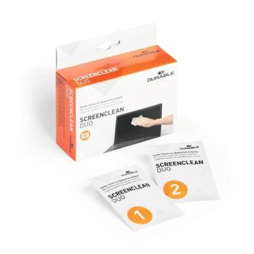 Durable - Näytönpuhdistusliina Screenclean Duo 10 kpl setti - Tehokas puhdistus kaikille näytöille