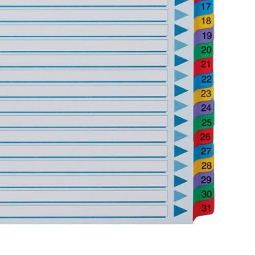 10 Kpl Pakkaus - Välilehdet Esselte Mylar A4 1-31,
