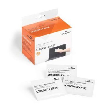 Durable - Kosteuspyyhkeet Screenclean 50 kpl - Näytön puhdistus