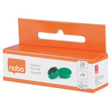 Nobo - Valkotaulumagneetti 24 mm vihreä 300 g 10 kpl