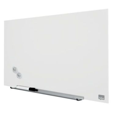 Nobo - Lasikirjoitustaulu Widescreen - Valkoinen 68x38 cm - Kestävä lasipinta