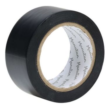 Manutan Expert - Huoltoteippi 50 mm x 33 m musta - PVC 0,13 mm paksuus