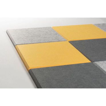 Smit Visual - Akustiset seinäpaneelit yhdistelmäpakkaus 24 kpl – 30×30 cm keltainen/harmaa