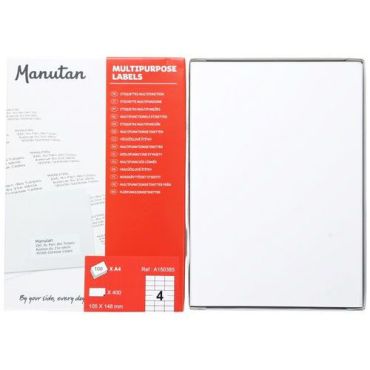 Manutan expert - Itsekiinnittyvät etikettiä manutan 105x148 mm