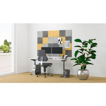 Smit Visual - Akustiset seinäpaneelit yhdistelmäpakkaus 24 kpl – 30×30 cm keltainen/harmaa