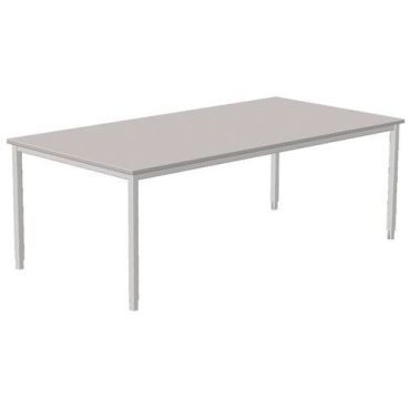 Robberechts - Kiinteä pöytä Combi-Classic 200 cm - Vaaleanharmaa melamiini - 4 metallijalkaa - Perinteinen tyyli