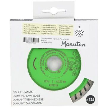 Manutan Expert - Leikkuulaikka betonille 125 x 22,23 mm - Kestävä ja tarkka leikkaus