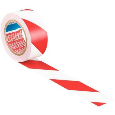 Tesa - Varoitusteippi punainen/valkoinen 60760