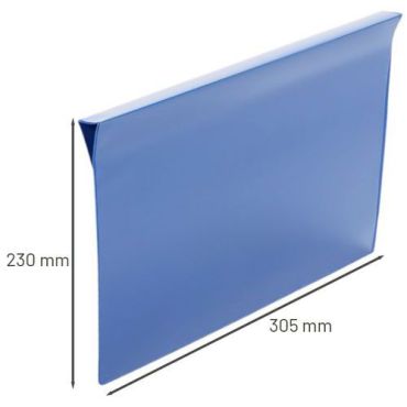 Manutan Expert - Etikettipidike 305x230 mm - Sininen - 10 kpl - Kierrätettävä