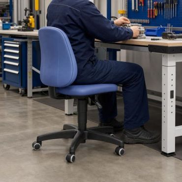 Bimos Unitec 9653-1103 tuoli - Kankainen istuin säädettävä korkeus pyörät 440-620 mm 10v takuu
