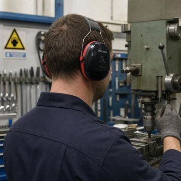 3M - Kuulonsuojain Optime III Pääsanka - Musta Punainen - 34 dB meluvaimennus - EN 352-1