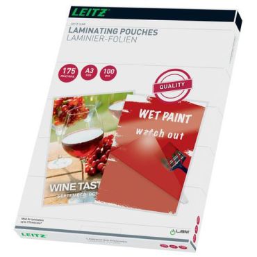 Leitz - Laminaatti matalalämpö a3 175my 100/pakkaus