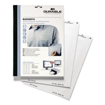 Durable - Nimikyltti badgefix 40x75 itseliimautuva