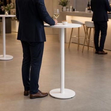 Sivupöytä pyöreä jalusta - new line - valkoinen/valkoinen - Witre