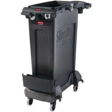 Rubbermaid - Siivousvaunu slim jim musta