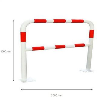 Viso - Turvakaide 2 m halk.= 60 mm kiinnityslevy punavalkoinen