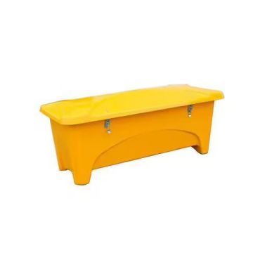 Työkalulaatikko 475L ketjulla keltainen - Tilavuus 475 L mitat 1760x750x745 mm paino 35 kg riippulukon salpa