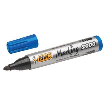 12 Kpl Pakkaus - BIC - Pysyvä merkintäkynä 2000 - Sininen - 1.7 mm kärki - Kierrätetty 51%