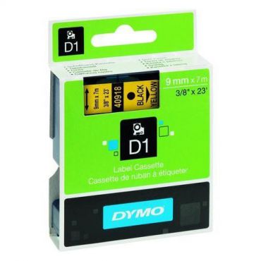 Dymo - Tarrakirjoitinnauha dymo d1 9 mm musta/keltainen