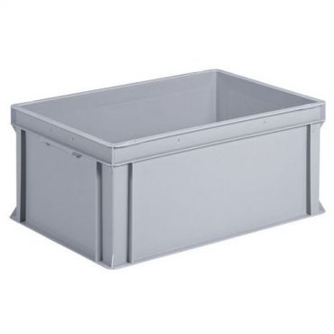 UTZ - Muovilaatikko EU perus 53 L harmaa - 600 x 400 mm - Pinottava kestävä kierrätettävä