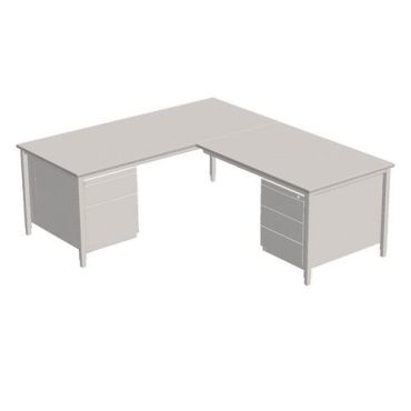 Robberechts - Kirjoituspöytä Combi Classic L5 - Säädettävä korkeus 66-82 cm - 180x200 cm - Vaaleanharmaa