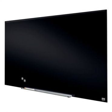 Nobo - Lasikirjoitustaulu widescreen musta 126x71 cm