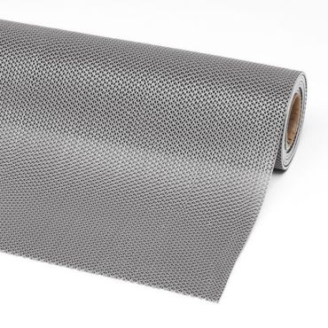 Notrax - Liukumaton matto märkätiloihin - 122 x 1220 cm harmaa - PVC 5.3 mm paksu