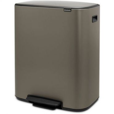 Brabantia - Polkimella varustettu roskakori 2 x 30 litraa harmaa brabantia