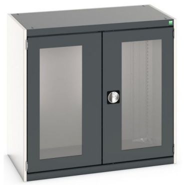 Bott - Cubio-kaappi läpinäkyvillä ovilla 1050x650x1000 mm antrasiitti/harmaa - 1500 kg kuormitus - teräs - toimitetaan asennettuna