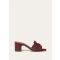 Loro Piana - Summer Charms Heeled Mule T55 Suede, Woman, Oxblood, Size: 36