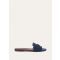 Loro Piana - Summer Charms Flat Mule Ostrich, Woman, Ocean Heart, Size: 37,5
