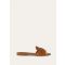 Loro Piana - Summer Charms Slipper Shiny Ostrich, Woman, SAND HAZE, Size: 37