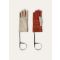Loro Piana - Guanto Bosia Cashpile & Wind Storm, Man, Kasha Melange/Jasper Coral Orange, Size: L