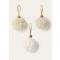 Loro Piana - Set Of 3 Assorted Cash Christmas Balls, White/Nougat Gold/ Nougat White, Size: NR