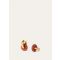 Loro Piana - Duo Double Hoop Earrings Rounded Calf, Woman, Deep Kummel/Jewel Sun Gold, Size: NR