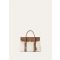 Loro Piana - Loom L25 Cashmere Silk Diamond Rounded Leather, Woman, Nougat/Fossil/Sun Gold, Size: NR