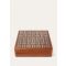 Loro Piana - The Woven Stripe Intarsia Square Box L, Natural Mahogany /Woven Stripe, Size: NR
