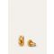 Loro Piana - Bubble Double Hoop Earrings Brass, Woman, Soft Gold, Size: NR