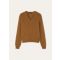 Loro Piana - Fobello V Neck Sweater Baby Cash Gg 8, Woman, Camel Oasis Melange, Size: 40