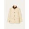 Loro Piana - Roadster Mini Jacket Tailoring Silk Chevron, Woman, Milk Amber, Size: XL