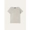 Loro Piana - Luino Boat Neck T-shirt Mottled Cotton Linen, Woman, Pebble Gray, Size: L
